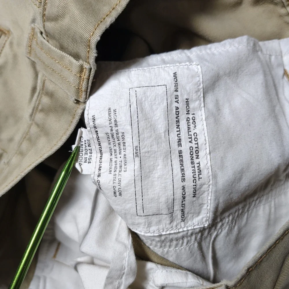 Mountain Khakis Pants Mens 34x32 Tan Teton Cotton Twill Rugged Outdoor Chino - Picture 12 of 14